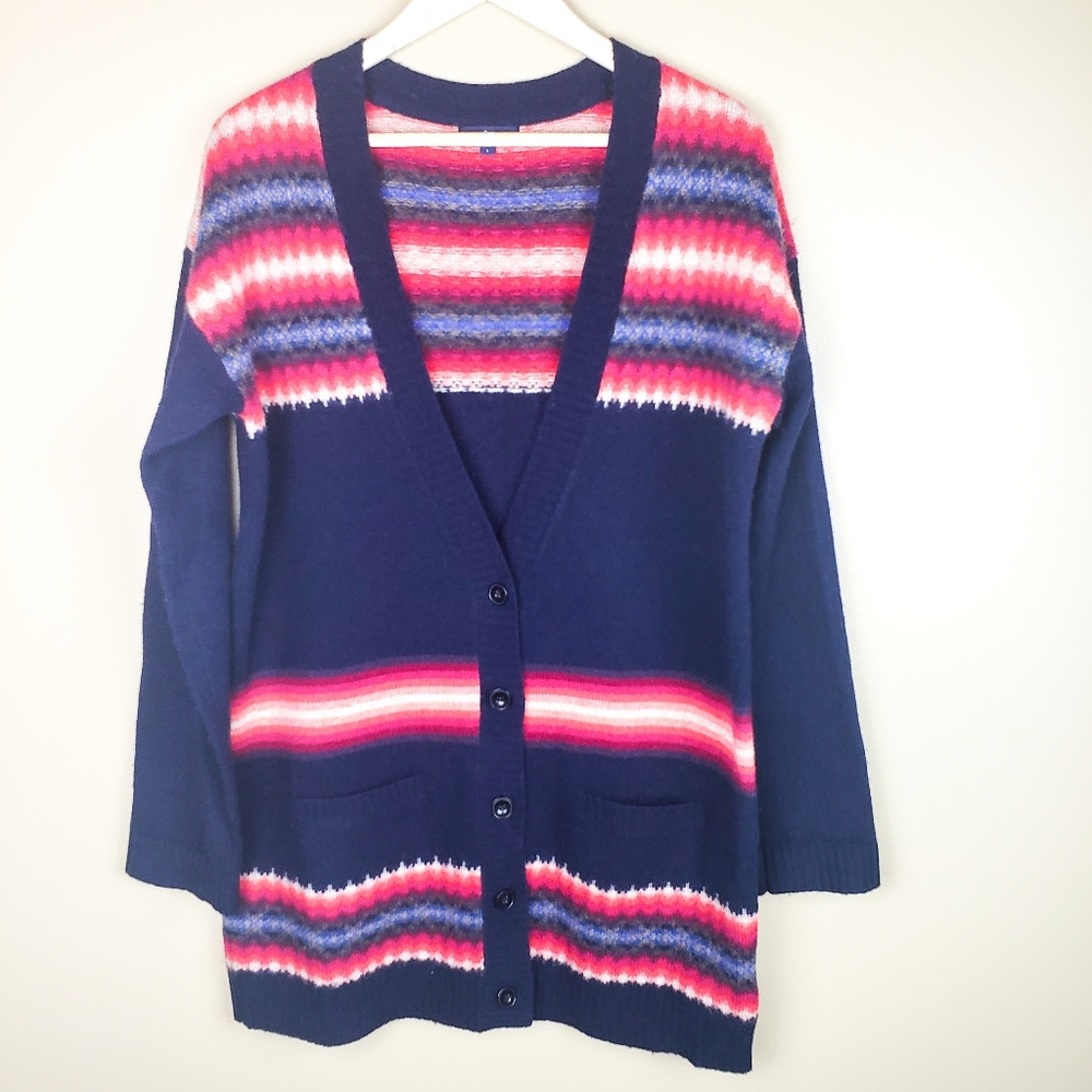 EUC Gap Southwestern Lambs Wool Long Cardigan, L